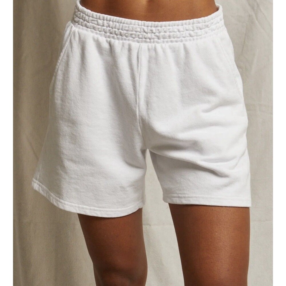 PerfectWhiteTee  “Bari” French Terry White Sweat Shorts  Sz XL - NWT - Ret. $105